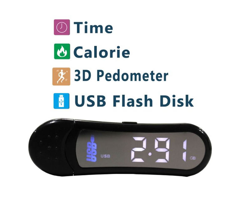 kaldenavn kardinal talsmand Pedometer USB Flash Drive, PromoKeychain.com